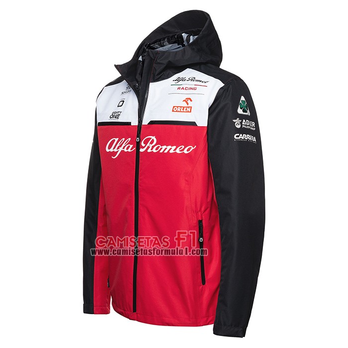 Rompevientos con Capucha del Alfa Romeo Racing F1 2021 Rojo Negro